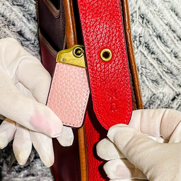 BNWT - COACH 1941 EMERY CROSSBODY IN BRASS/RED APPLE MULTI COLORBLOCK (688) - Picture 4 of 12